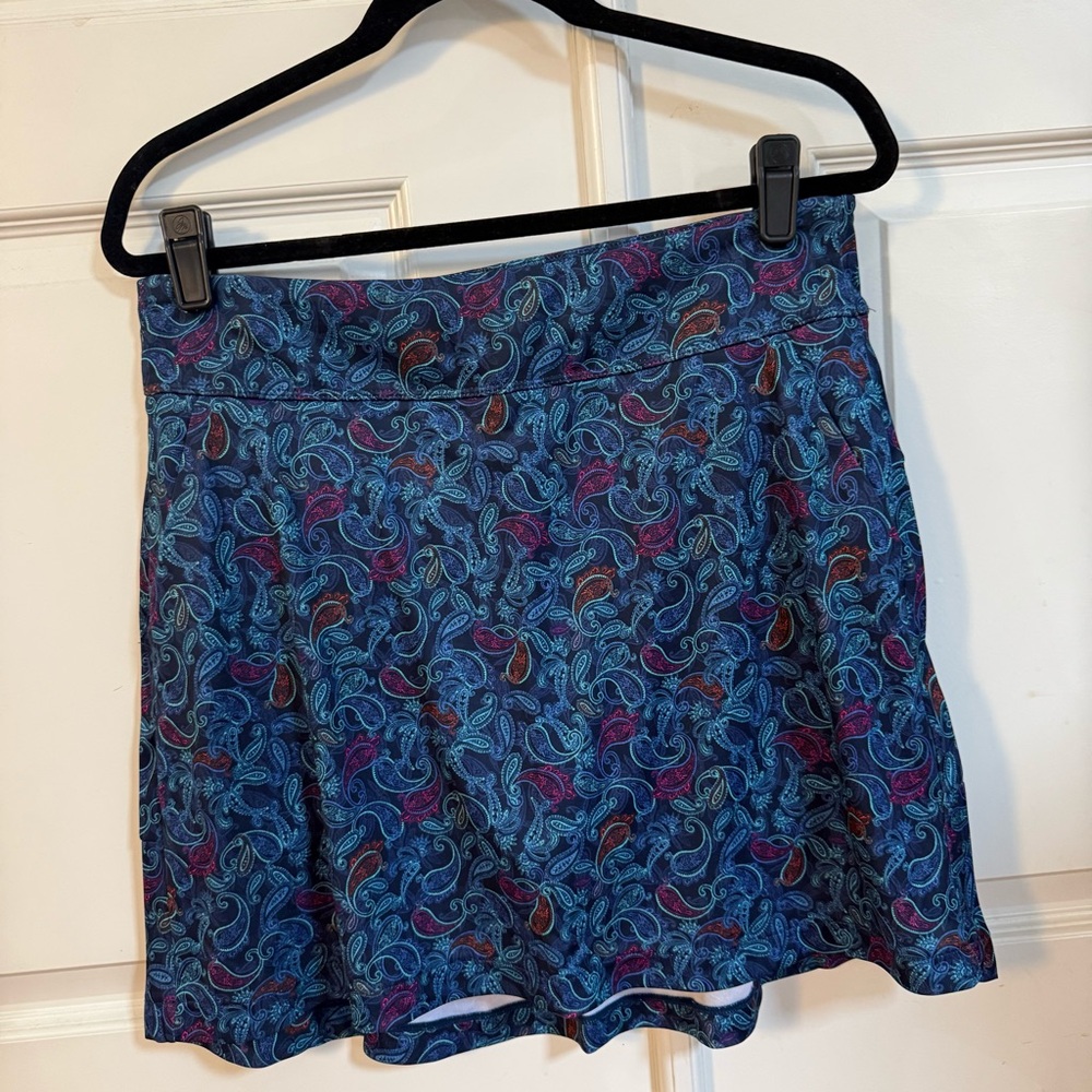 Greg Norman Collection Blue Paisley Skirt